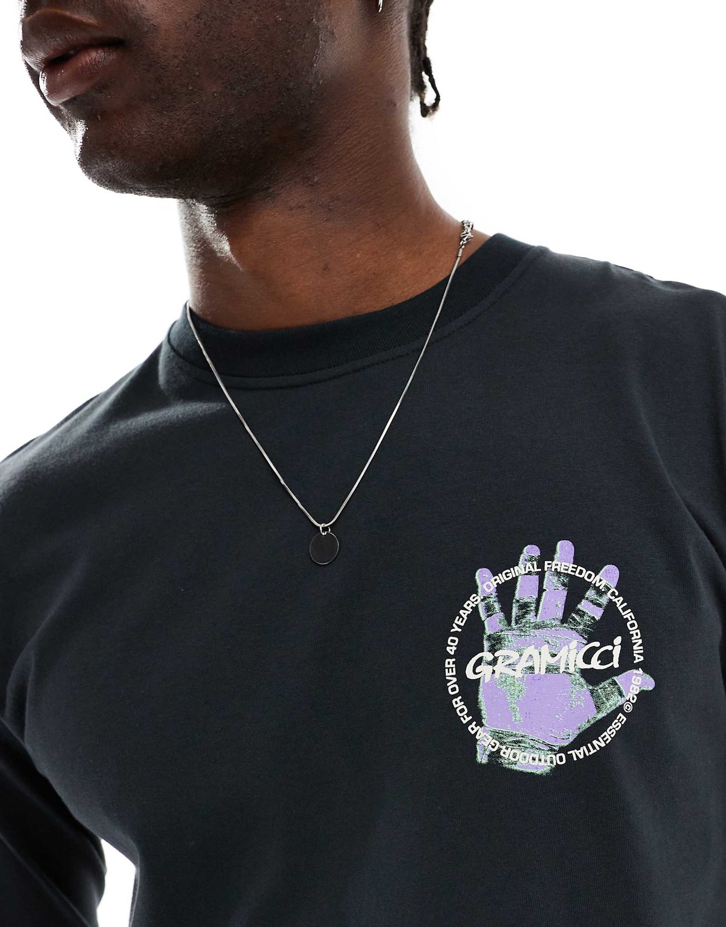 Climber'S Hand Graphic Long Sleeve T-Shirt