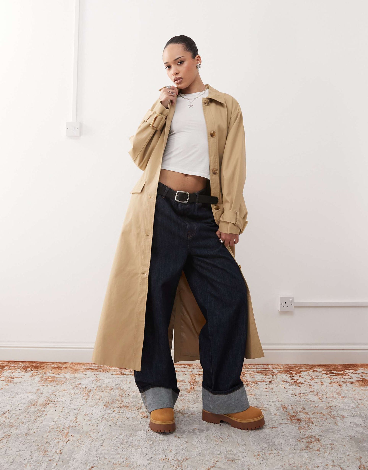 Mac Trench With Belt And Cape Detail