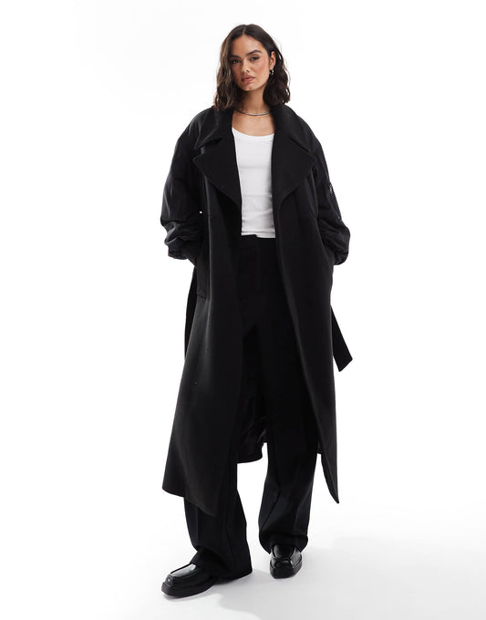 Spliced Formal Bomber Coat