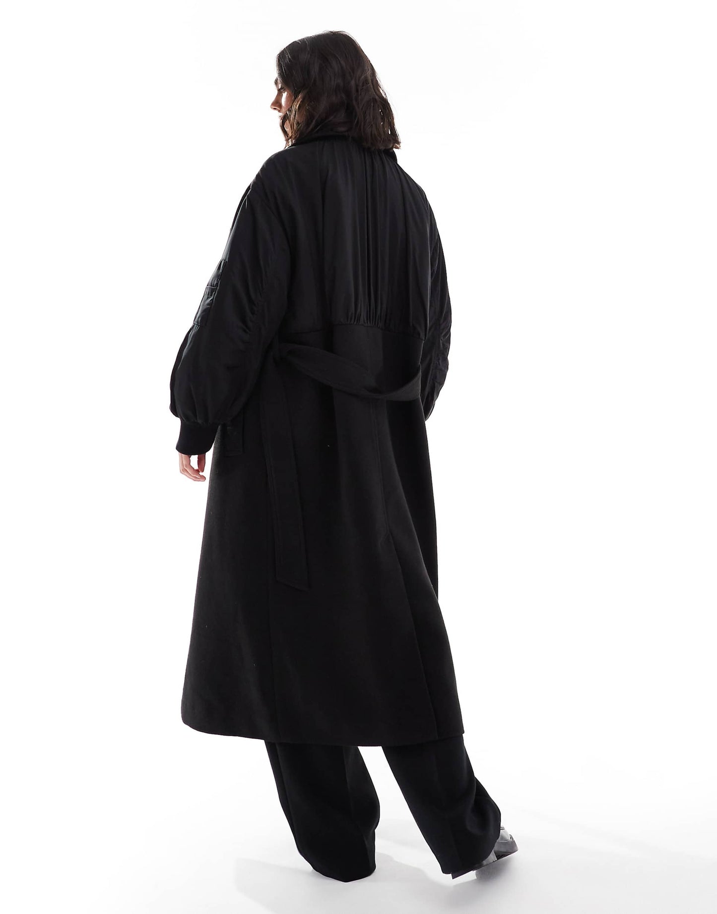 Spliced Formal Bomber Coat
