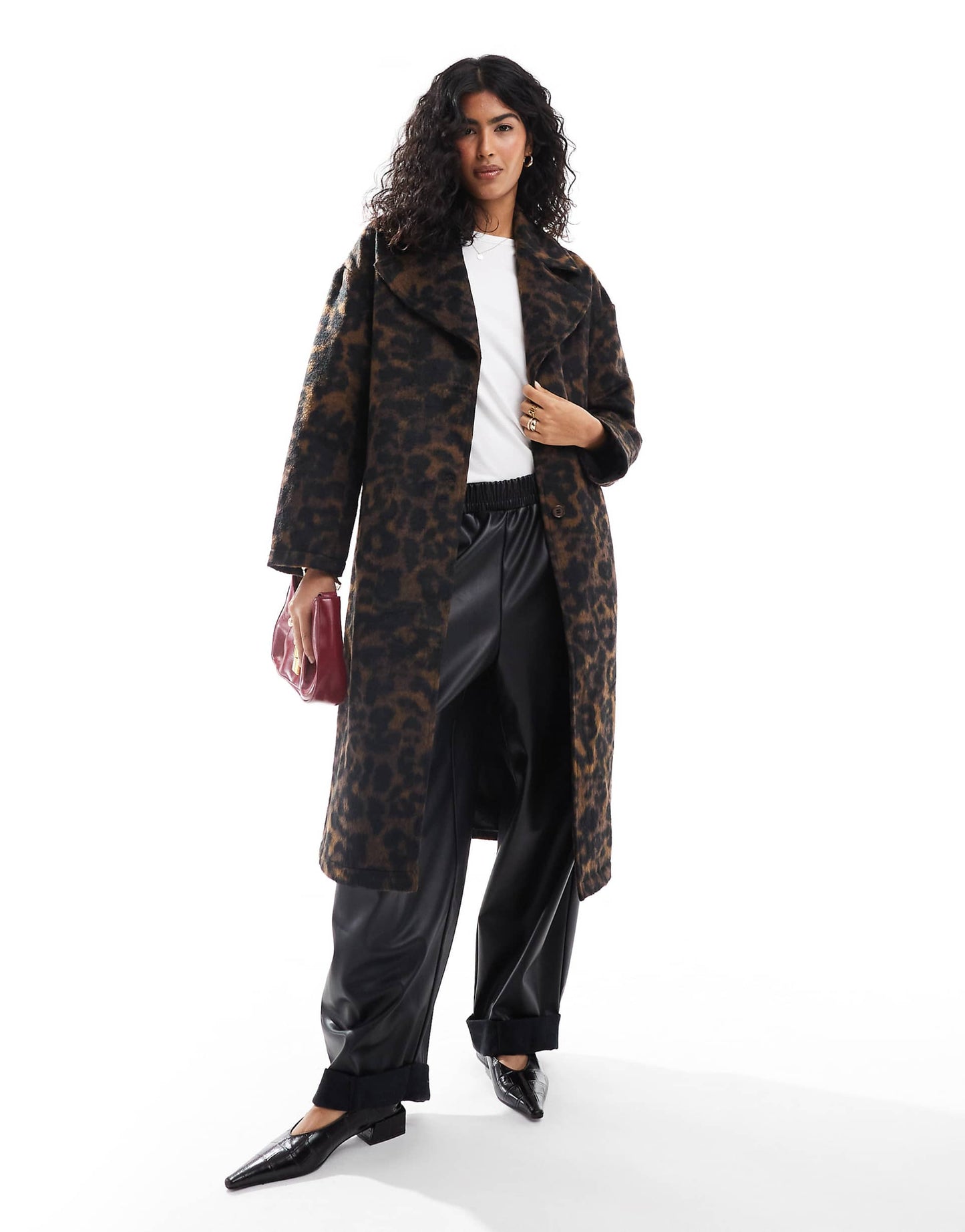 Leopard Print Cocoon Coat