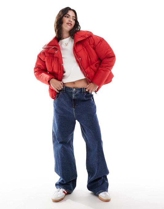 Oversized Collar Puffer Jacket