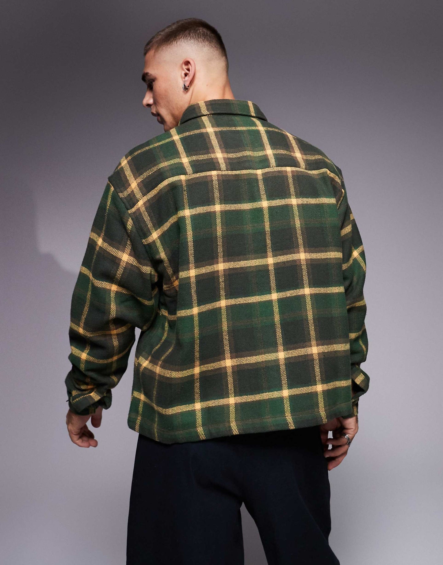 Boxy Oversized Flannel Shirt