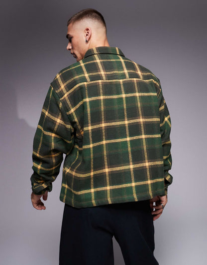 Boxy Oversized Flannel Shirt