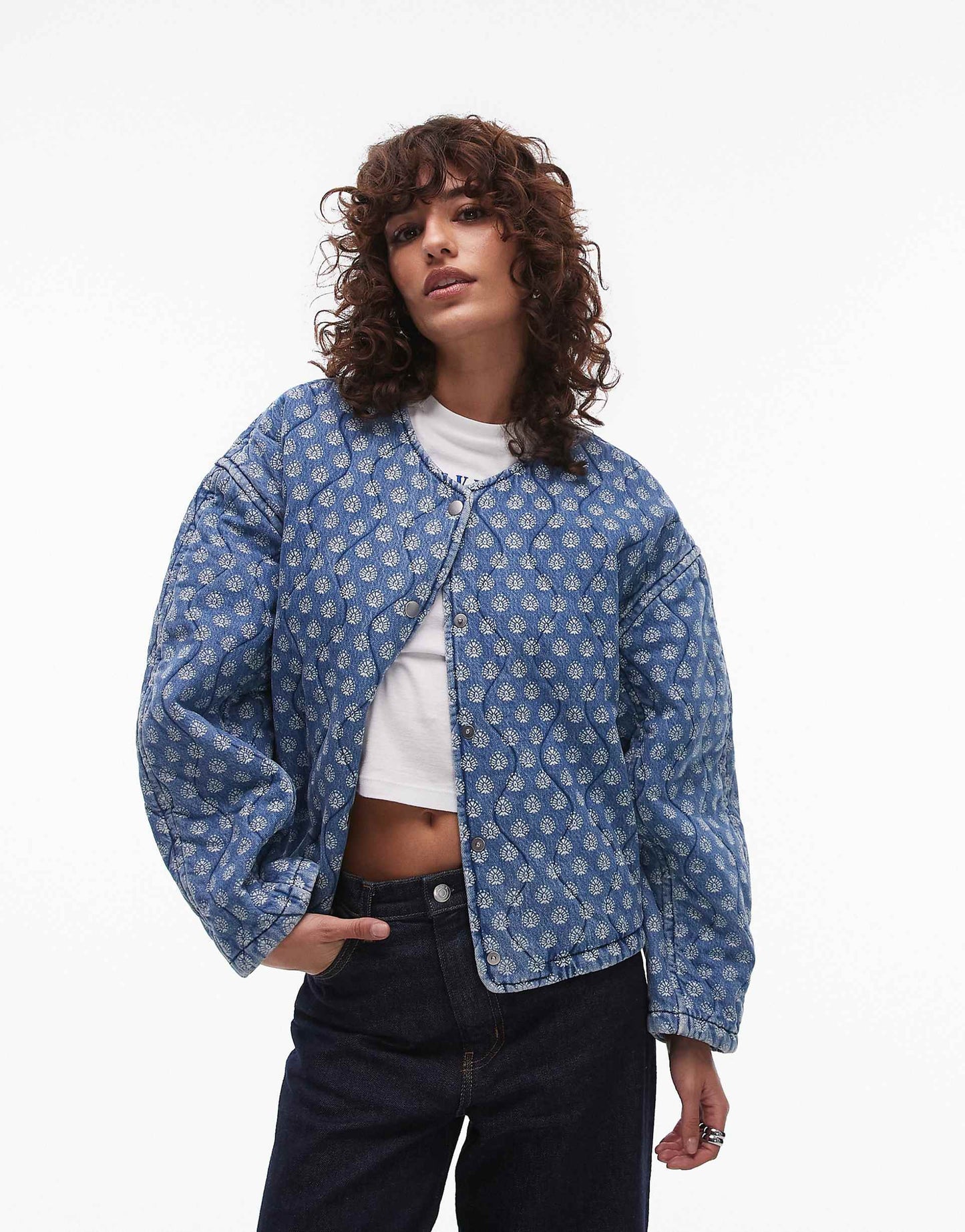Quilted Denim Jacket