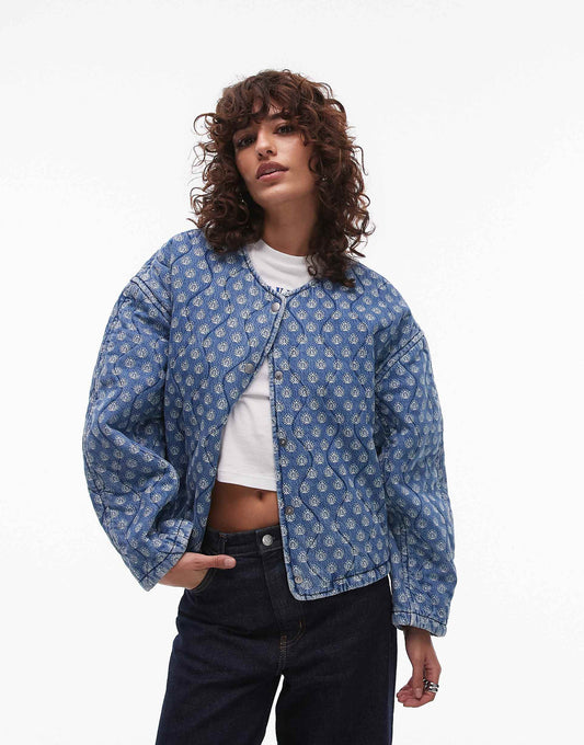 Quilted Denim Jacket