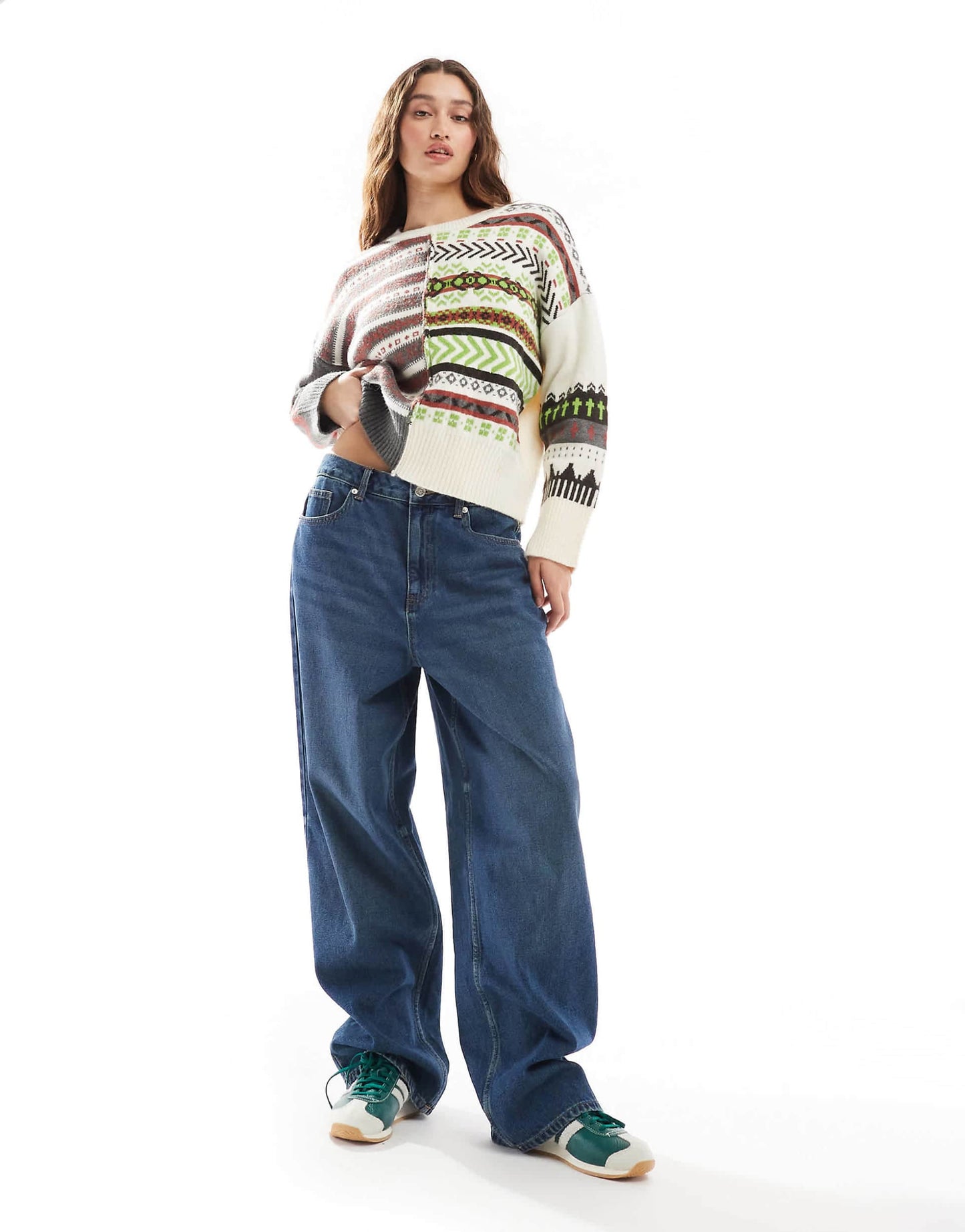 Fairisle Split Knitted Jumper