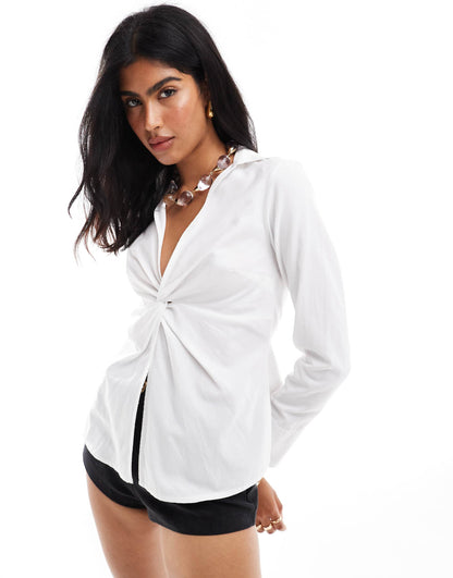 Twist Front Detail Shirt