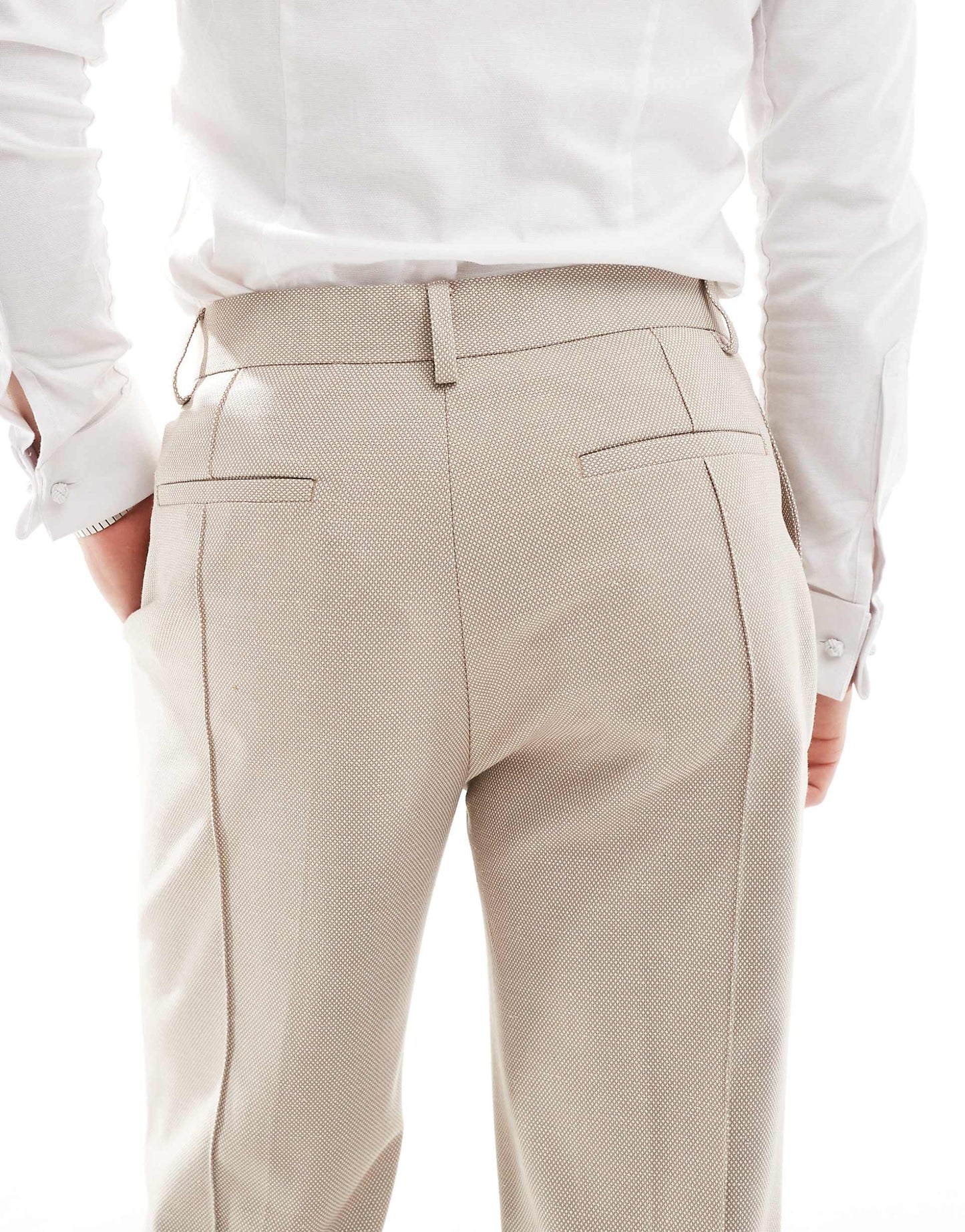 Smart Straight Leg Trousers With Pintucks