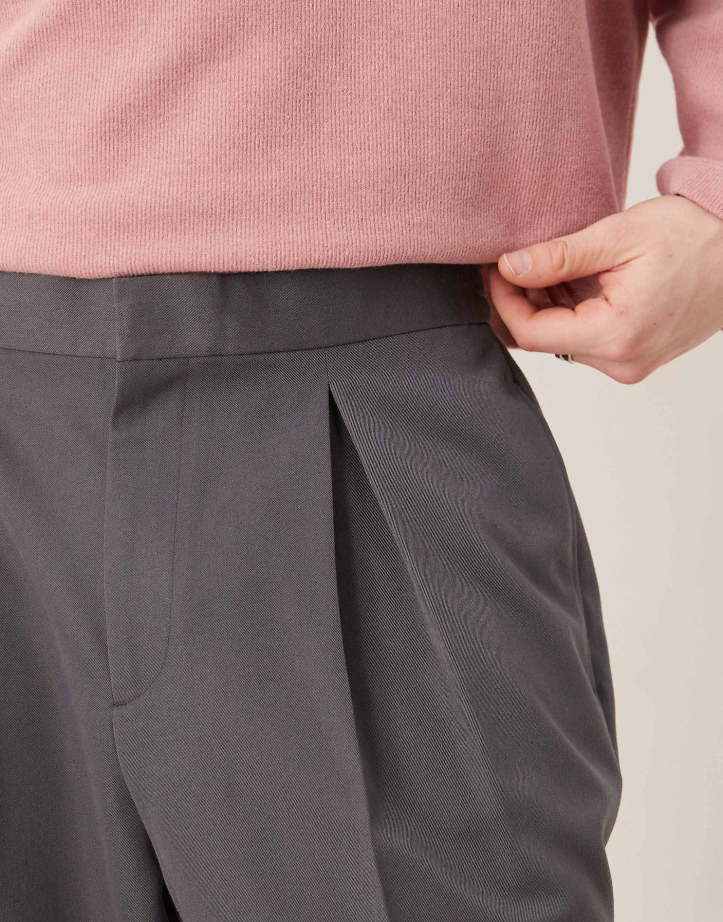 Smart Wide Leg Trousers With Front Inverted Pleats
