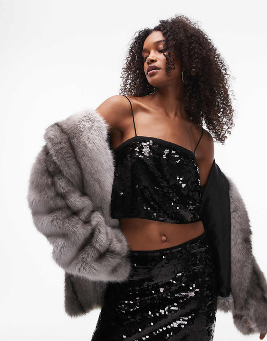 Co-Ord Disc Sequin Bandeau