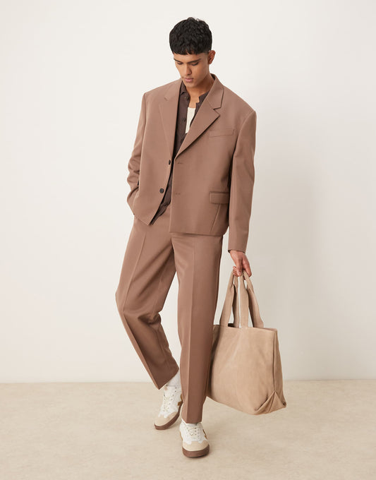 Oversized Tapered Suit Trousers