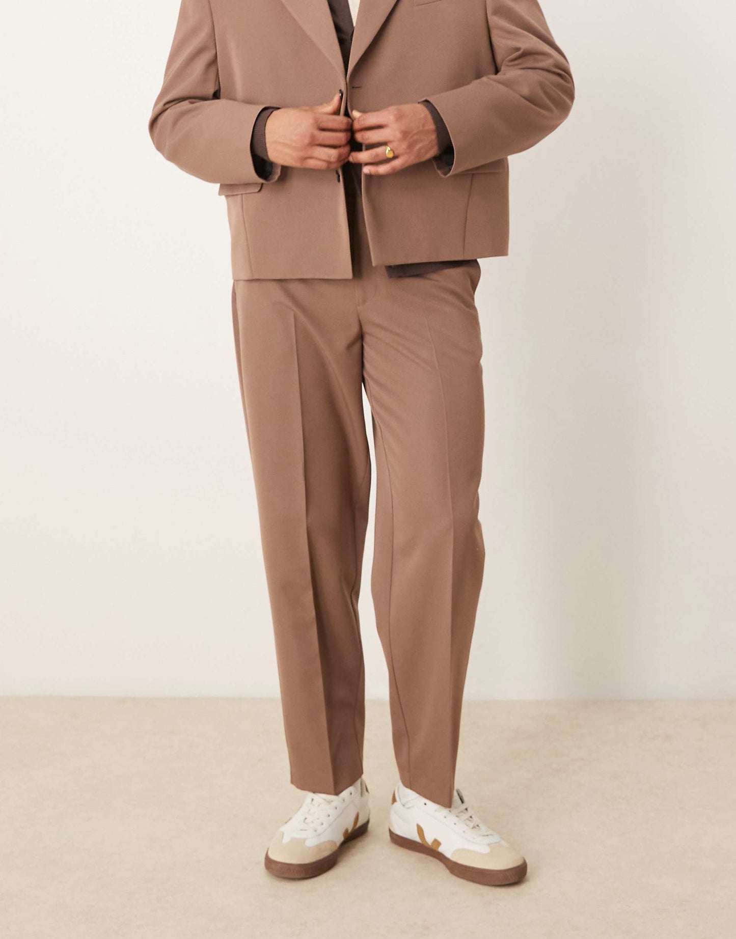 Oversized Tapered Suit Trousers