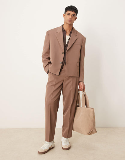 Oversized Cropped Suit Jacket