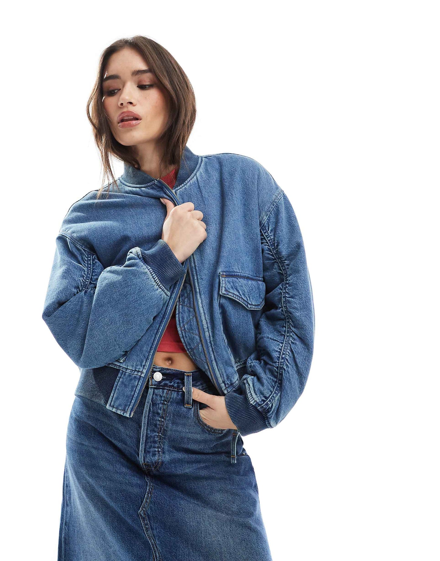 Denim Bomber Jacket