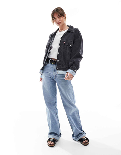 90'S Denim Layered Trucker Jacket