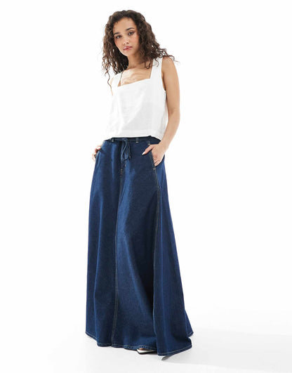 Xl Denim Midi Skirt