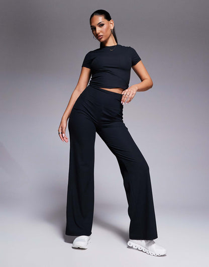 Soft Touch Rib Wide Leg Dance Pant