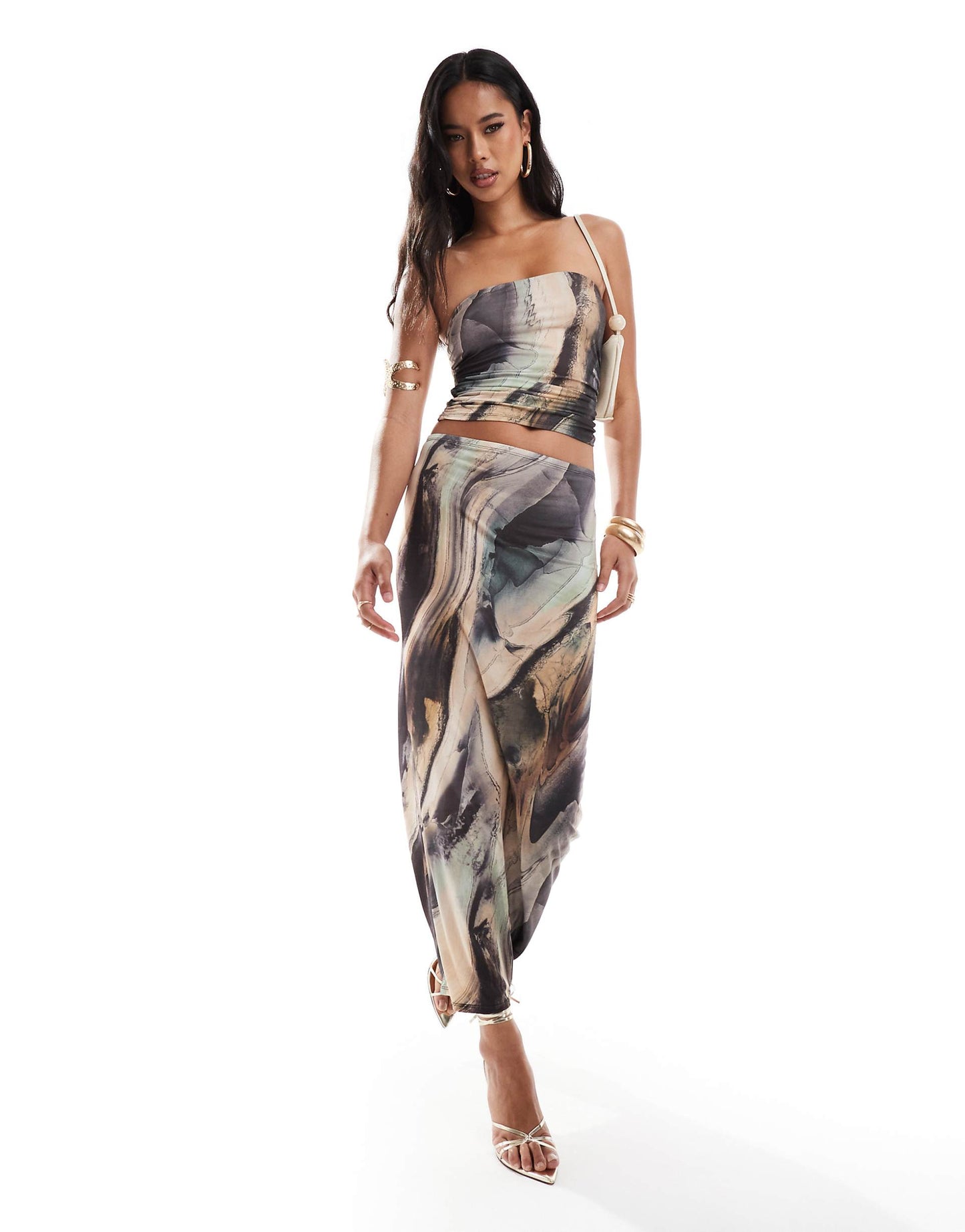 Co-Ord Slinky Maxi Skirt