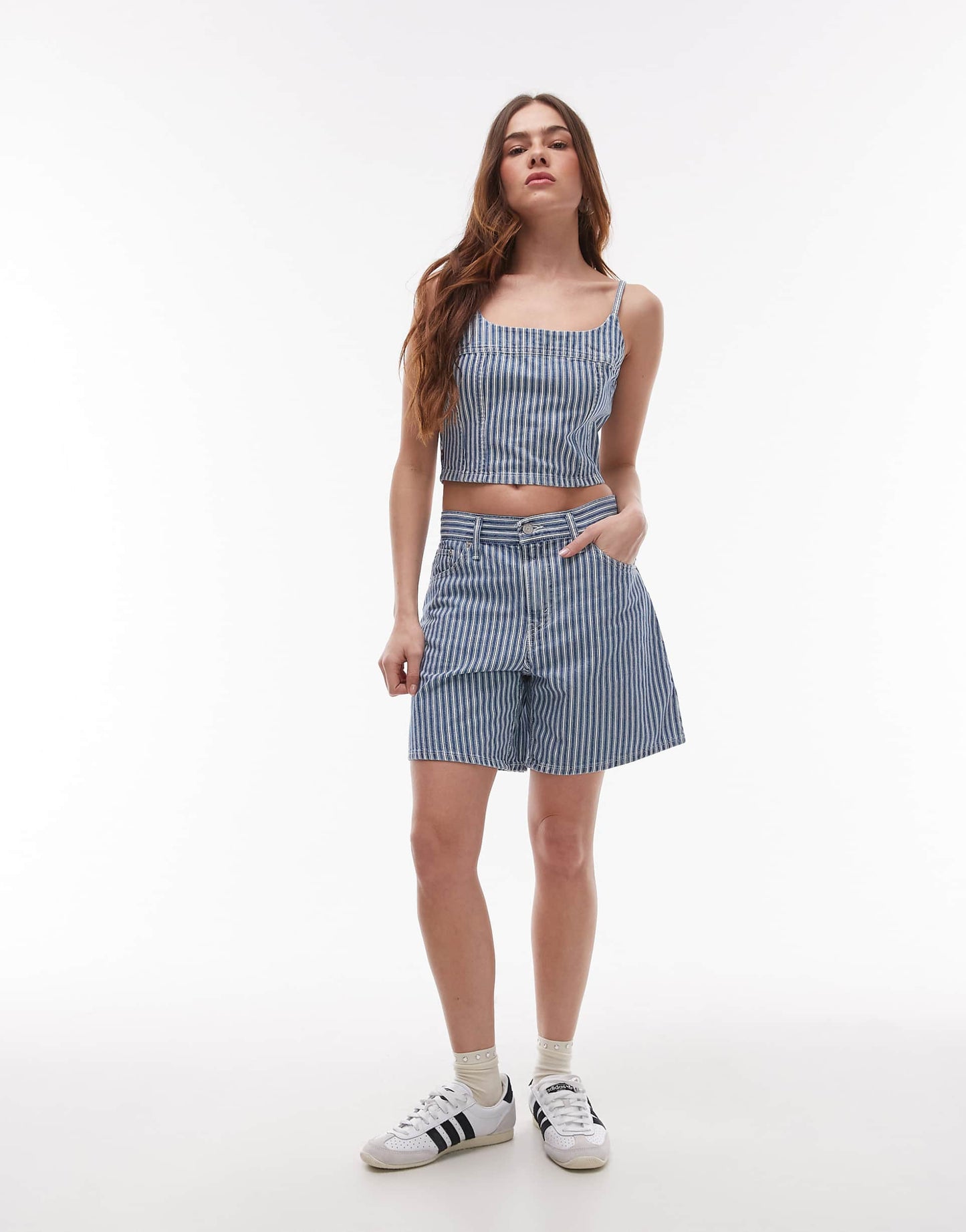 Denim Striped Cami Top Co-Ord