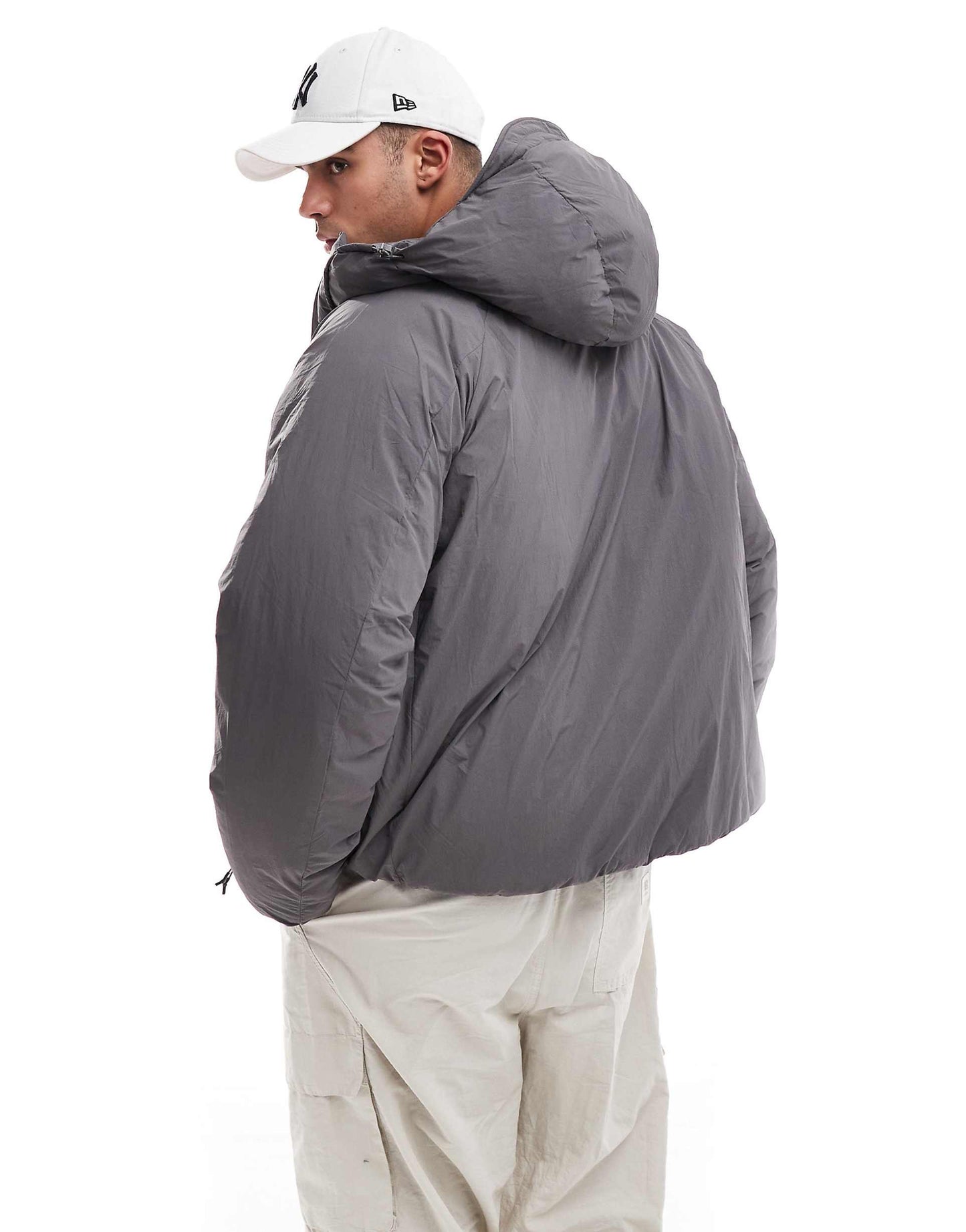 Hooded Puffer Jacket With Tech Details