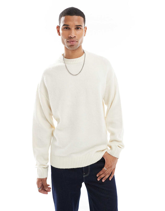Oversized Fluffy Crew Neck Jumper
