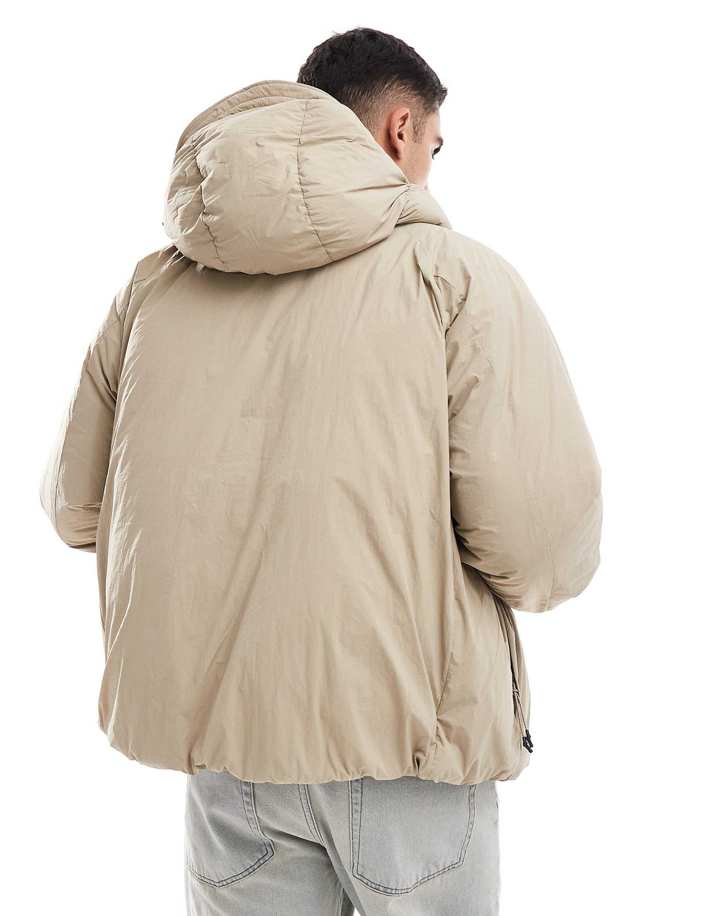 Hooded Puffer Jacket With Tech Details