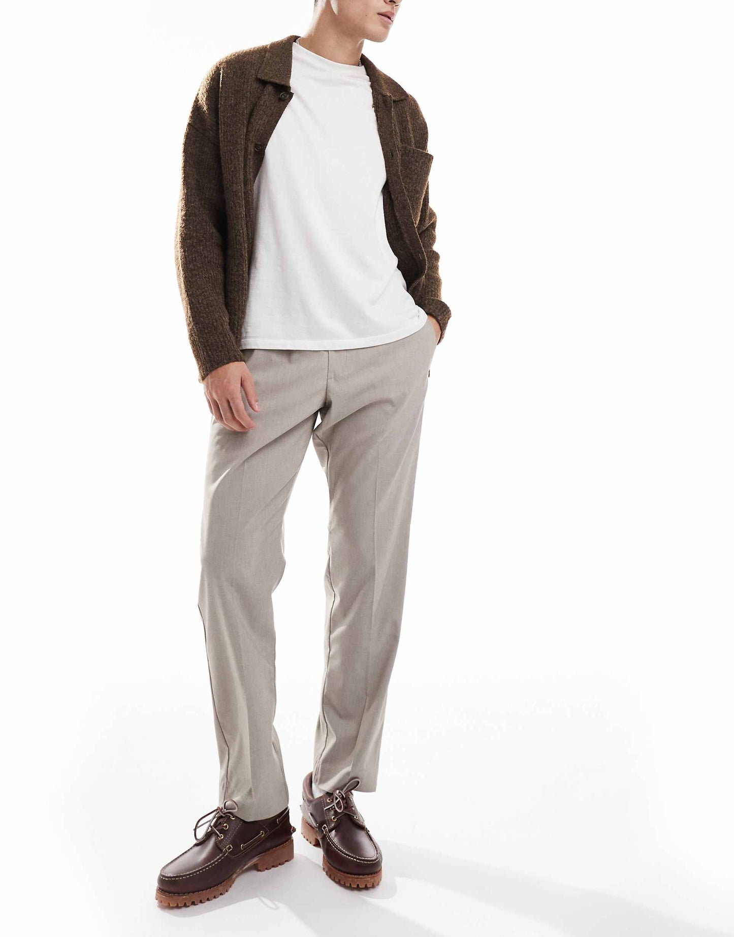 Drawstring Smart Tapered Loose Trousers