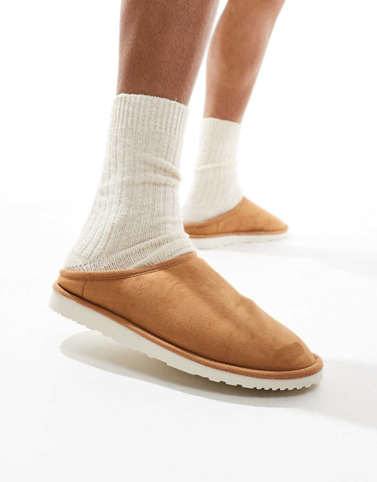 Faux Suede Mule Slipper