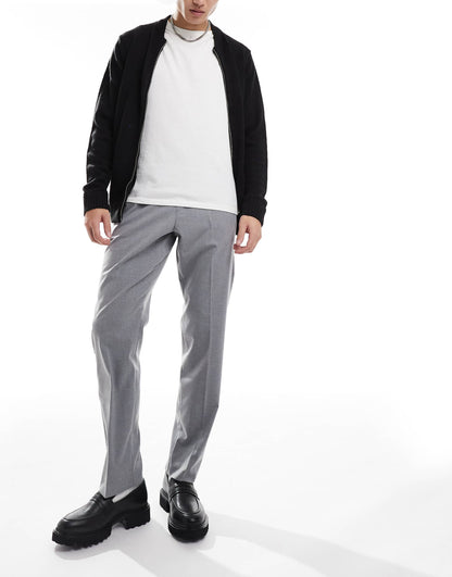 Drawstring Smart Tapered Loose Trousers