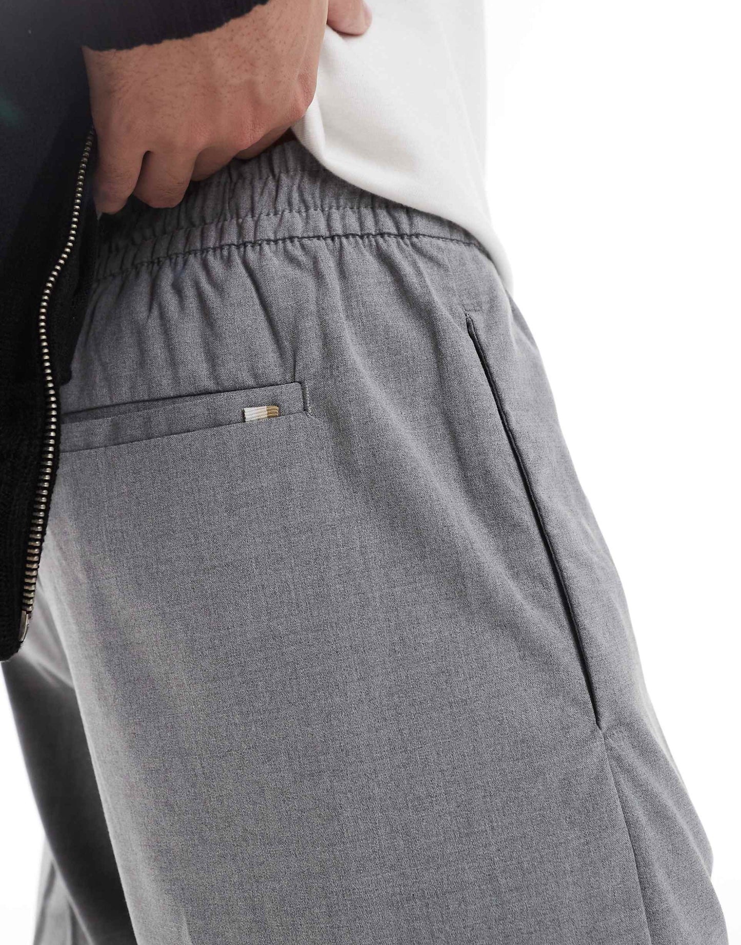 Drawstring Smart Tapered Loose Trousers