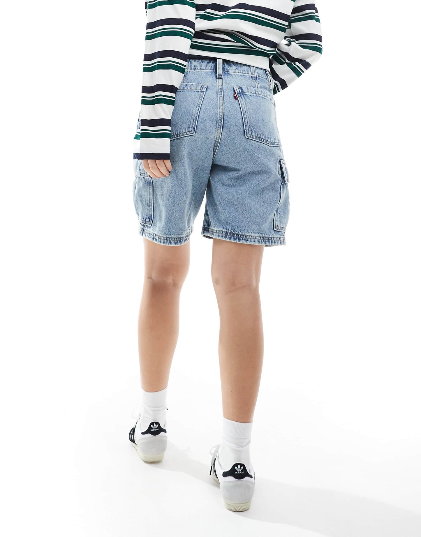 Baggy Cargo Denim Shorts