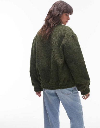 Boucle Bomber Jacket