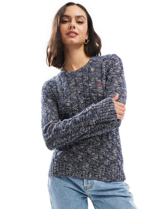 Julianna Icon Logo Cotton Cable Knit Jumper