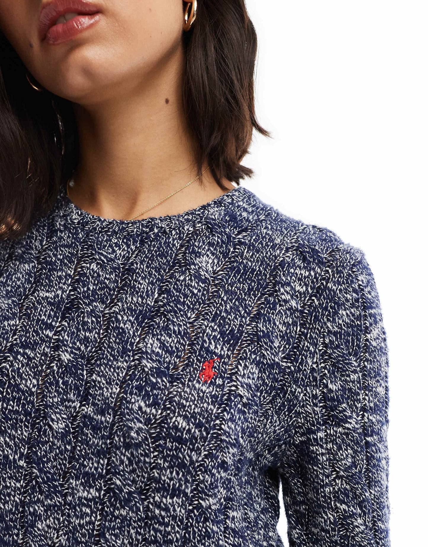 Julianna Icon Logo Cotton Cable Knit Jumper