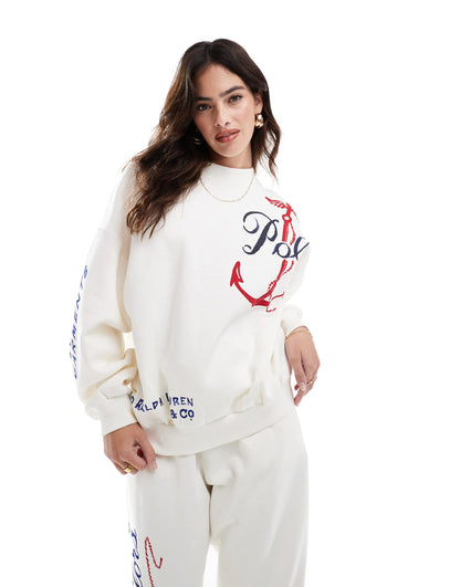 Nautical Print Logo Sweatshirt Co-Ord