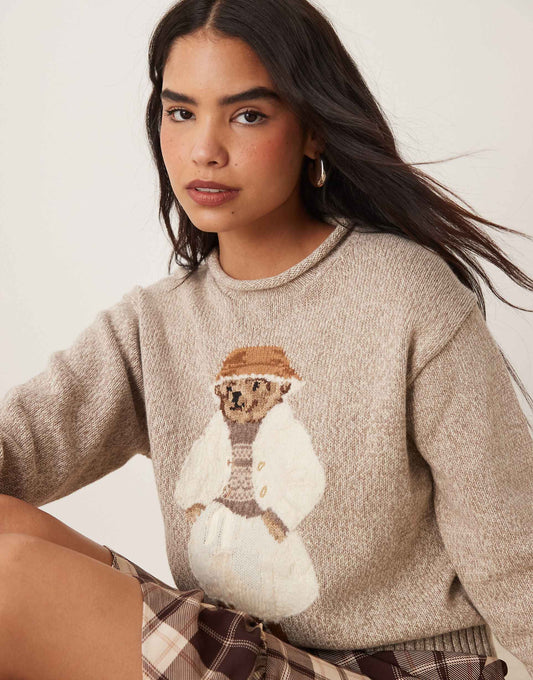 Bear Cotton Knit Jumper
