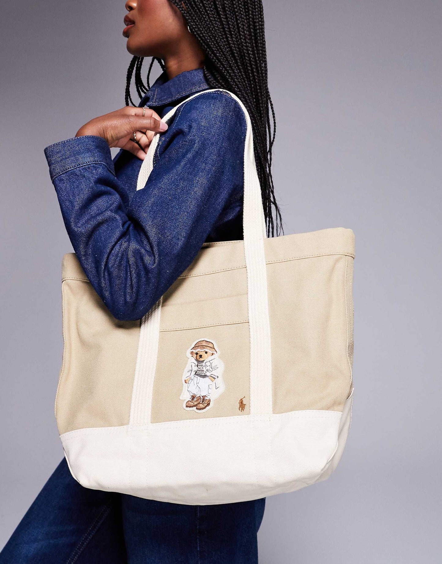 Polo Lauren Tote Bag With Bear Logo
