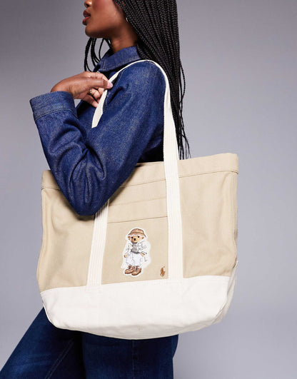 Polo Lauren Tote Bag With Bear Logo