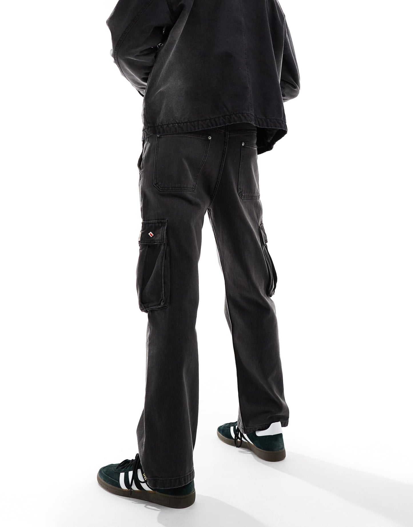 Patch Pocket Wide Leg Cargo Trousers
