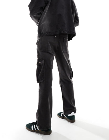 Patch Pocket Wide Leg Cargo Trousers