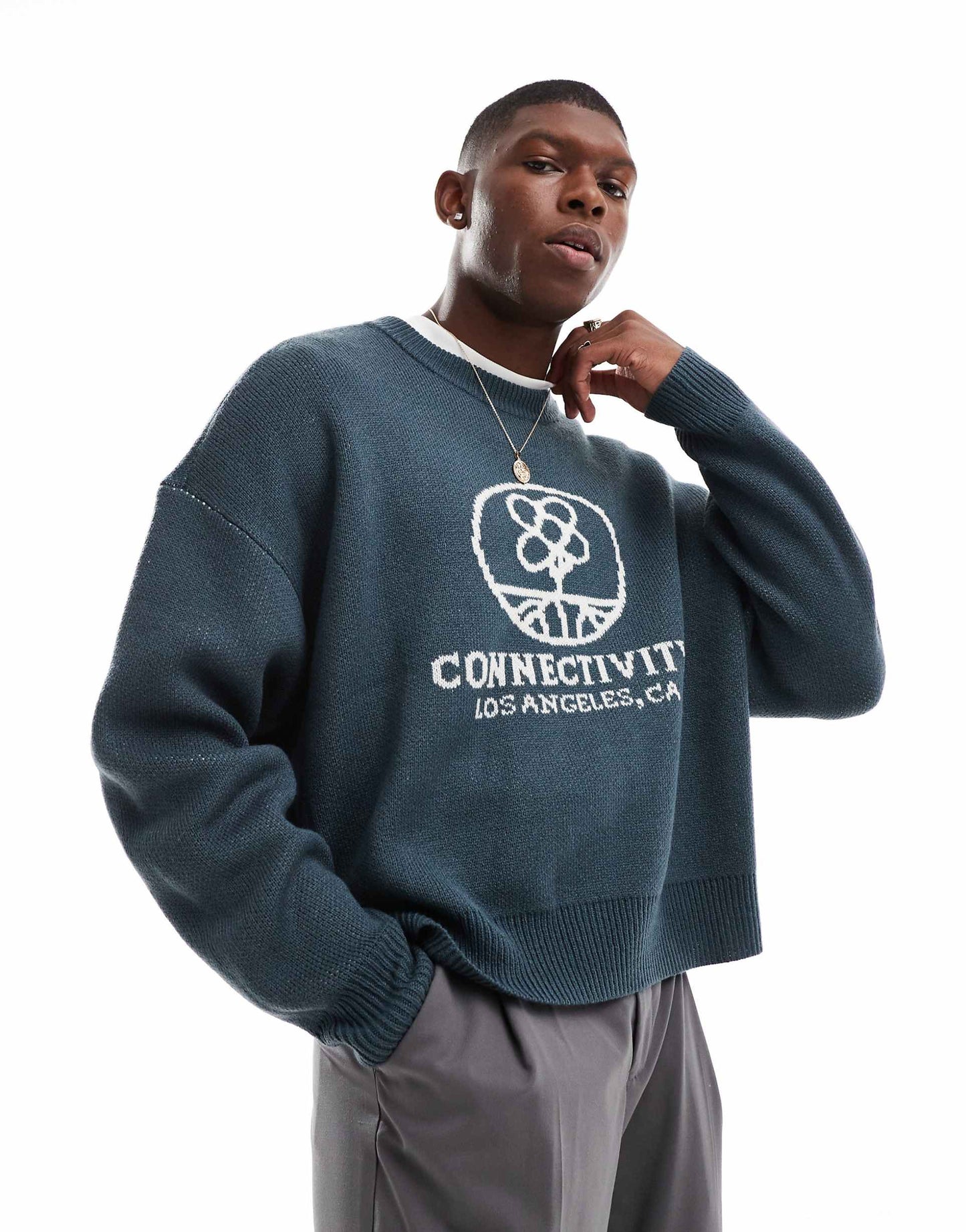 High Neck Cropped Jumper