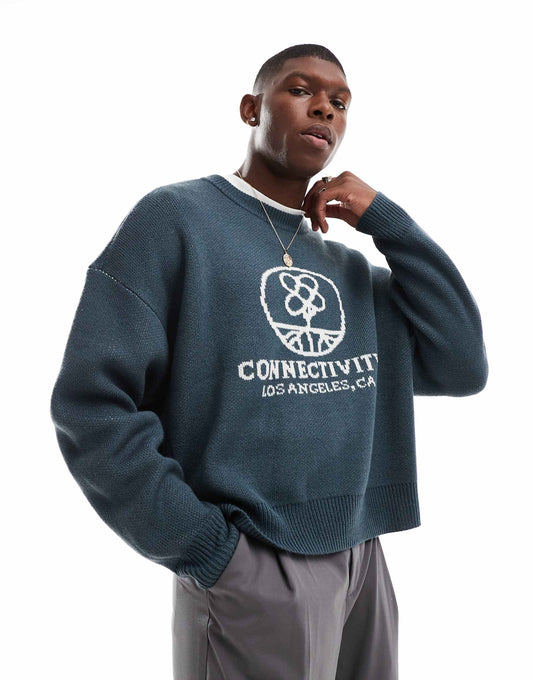 High Neck Cropped Jumper