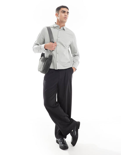 Boxy Seersucker Regular Shirt