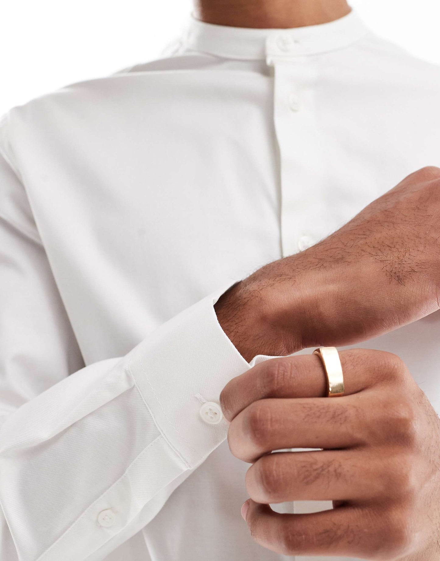 Easy Iron Regular Shirt With Grandad Collar