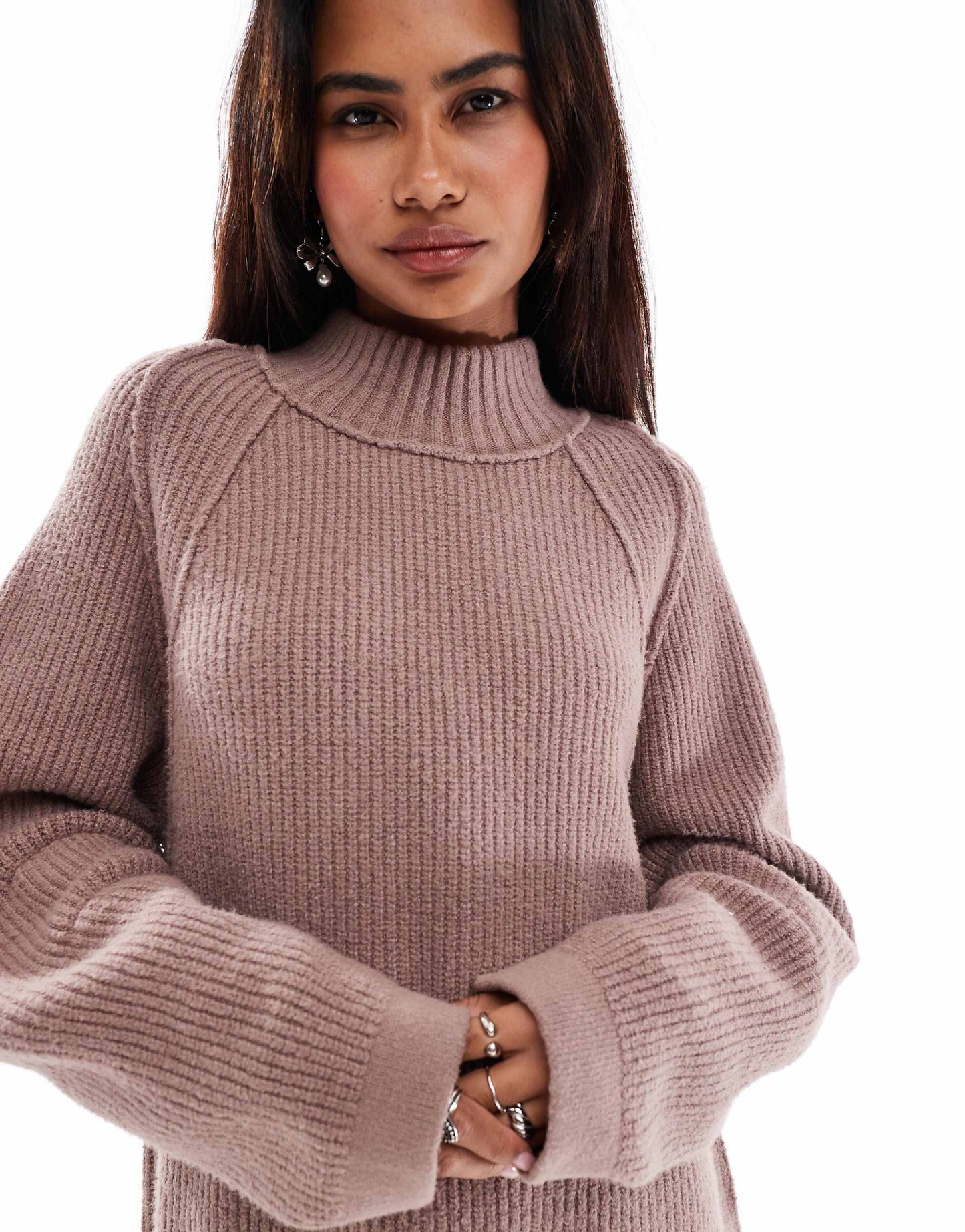 High Neck Oversized Soft Jumper