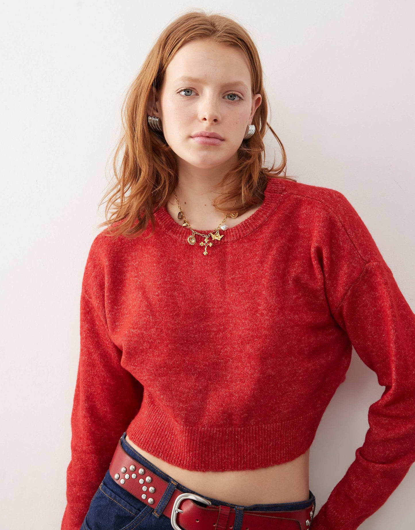 Iris Round Neck Cropped Jumper