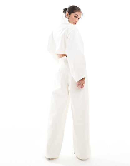 Cocoon Trousers With Front Pleat