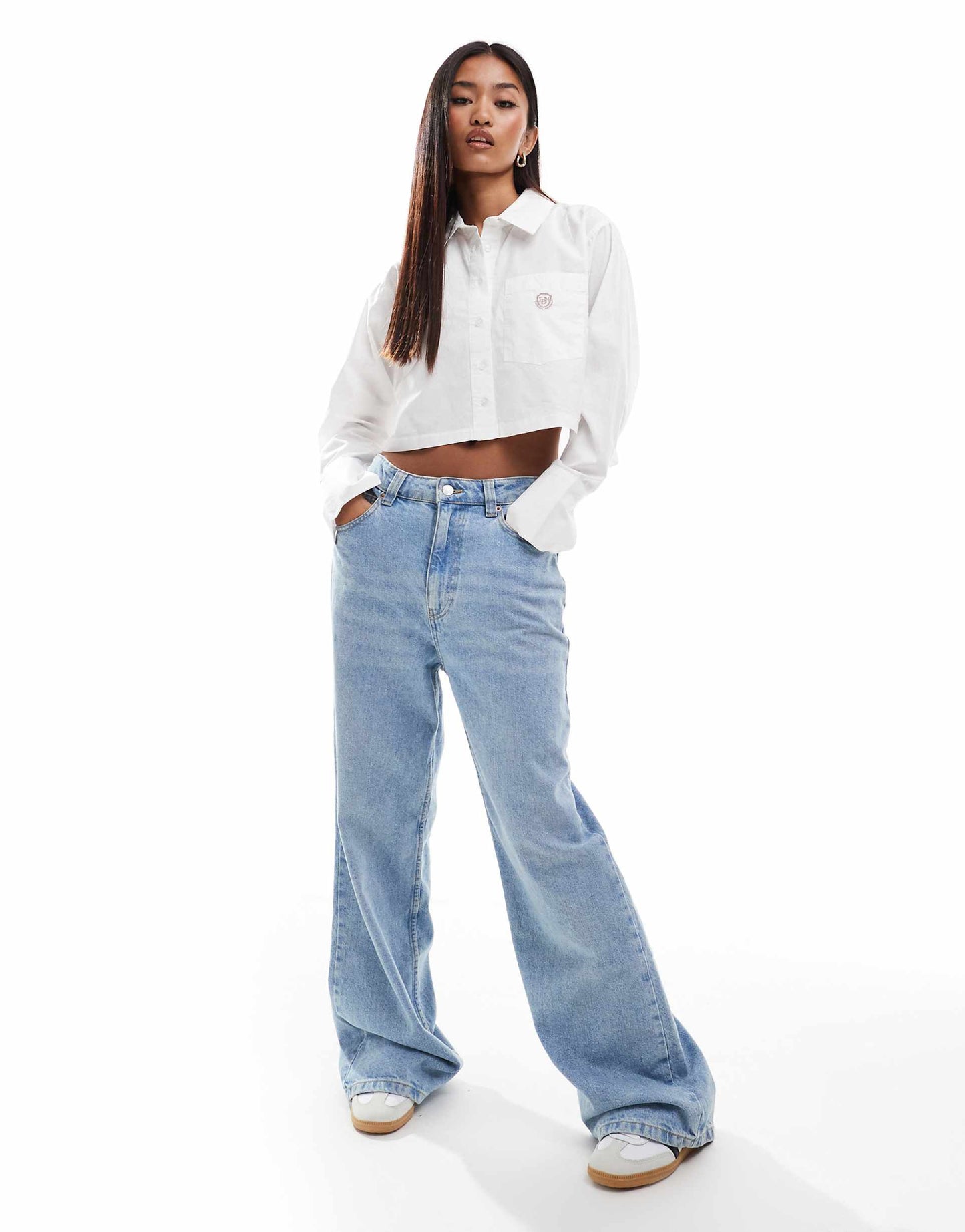 Cropped Poplin Shirt