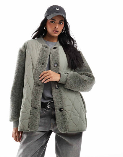 Borg Spliced Puffer Jacket